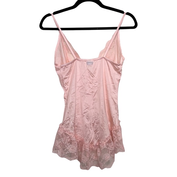 Vintage 60s Bernette New York Pink Lace Skater Chemise - Picture 3 of 6